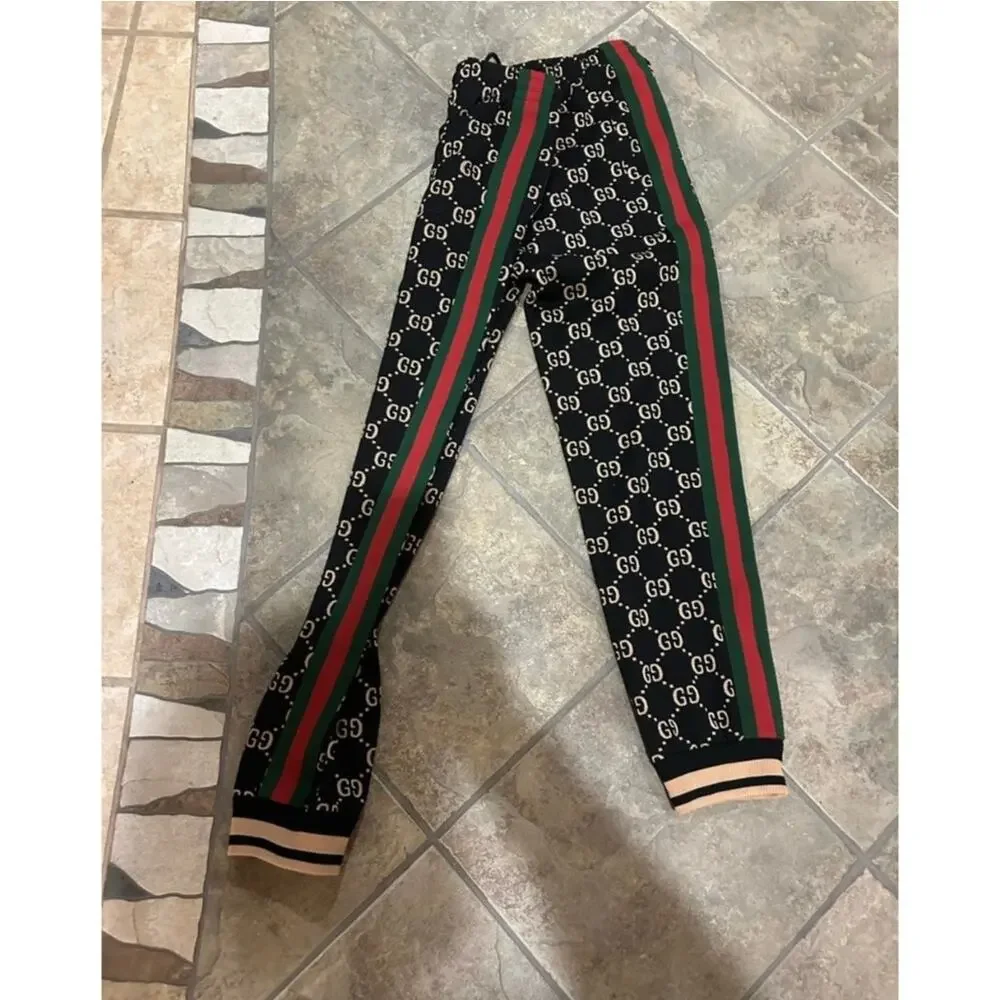 Men's Gucci GG jersey cotton jog pants, size XXL made in Italy